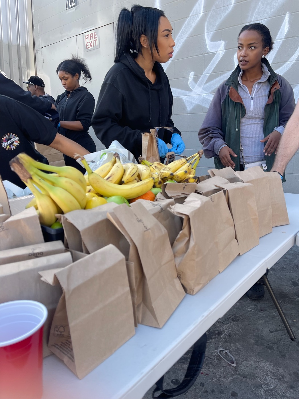 PACK Project volunteers with donated supplies